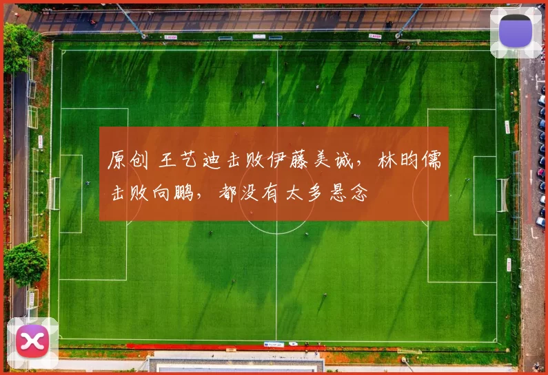 原创 王艺迪击败伊藤美诚，林昀儒击败向鹏，都没有太多悬念